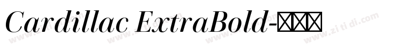 Cardillac ExtraBold字体转换